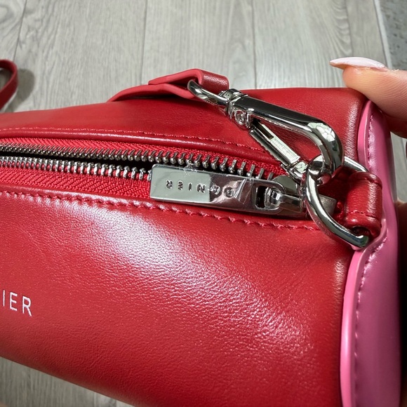 Danier Dreana Tubular Heart Round Bag Red Pink - Picture 11 of 16